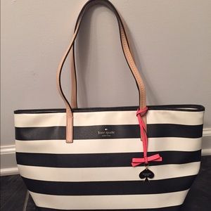 Kate Spade B&W Striped Tote