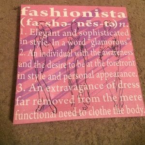 Fashionista Definition Wall Canvas