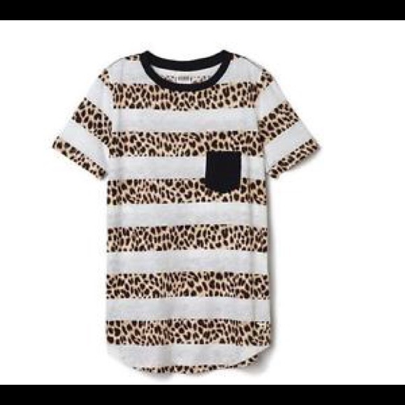 PINK VS Striped Cheetah T shirt