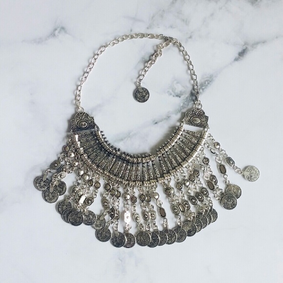 Jewelry | Large silver coin necklace - Picture 2 of 3