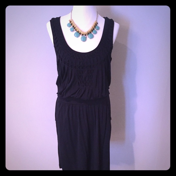 Ann Taylor Loft Navy Blouson Dress.