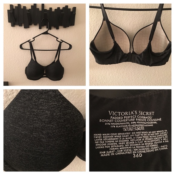 T-shirt perfect shape VS bra in Black Marl