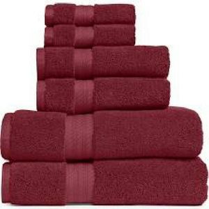 BURGUNDY 6pc towel set