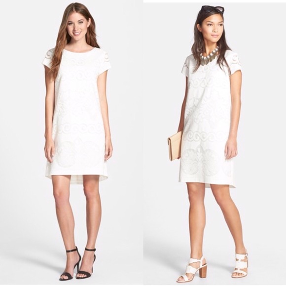 High/Low Lace Shift Dress