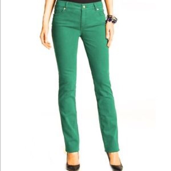 Chico's So Slimming Ankle Jeans- Green 1