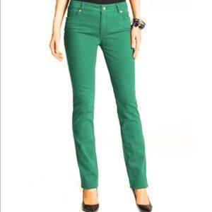 Chico's So Slimming Ankle Jeans- Green 1