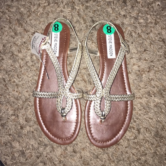 Golden Steve Madden sandals