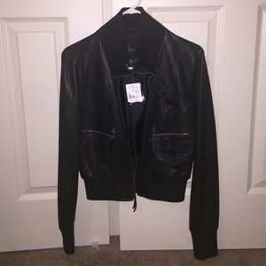 Guess leather bomber jacket