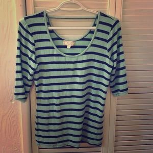 pink.rose mint green and black top