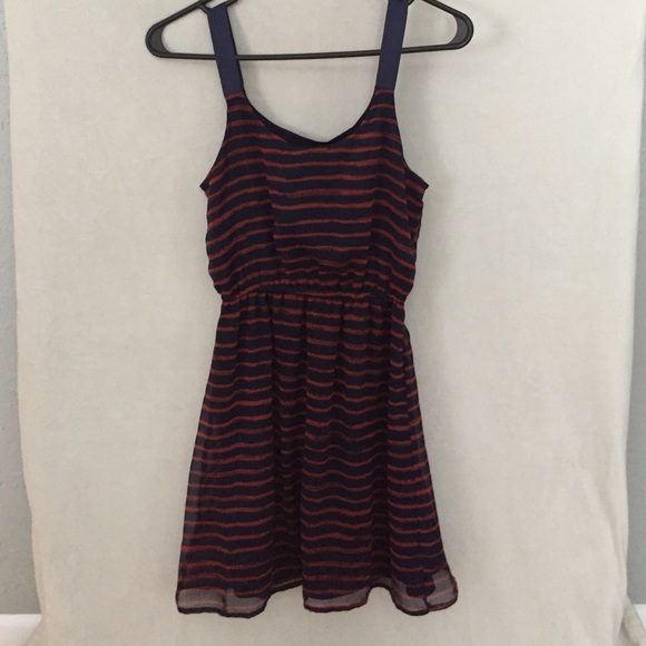 Navy and burnt orange sundress, size xs