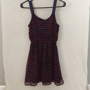 Navy and burnt orange sundress, size xs