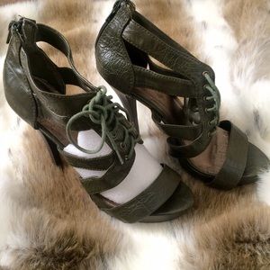 Alligator skin heels.