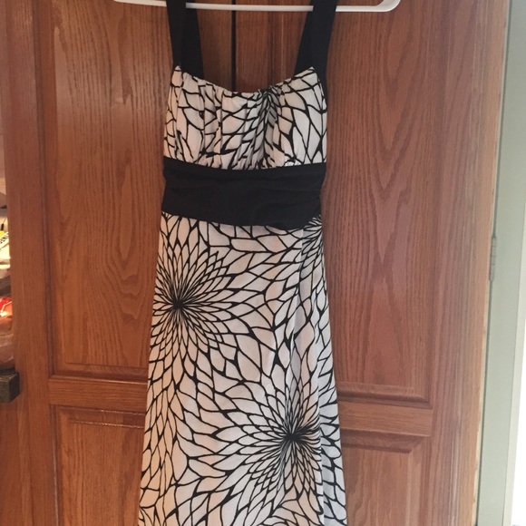 Black and white cotton sun dress