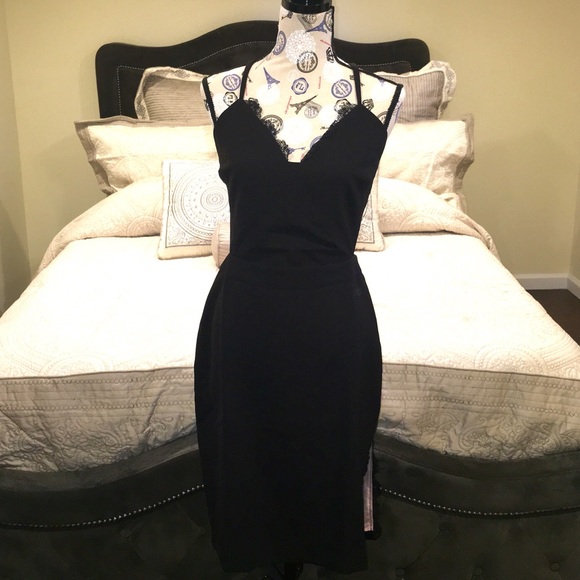 🎉LAST ONE🎉NWT Little Black Spaghetti Strap Dress - Picture 3 of 4