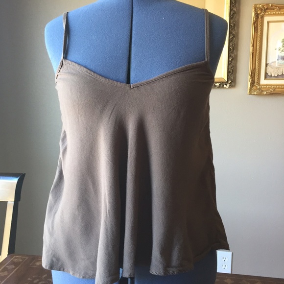 MinkPink taupe swing Cami M unworn tank top
