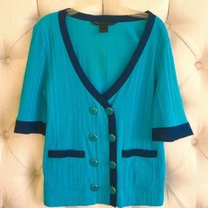 Marc Jacobs cardigan button aqua L