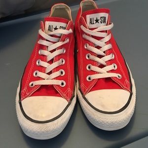 Red Converse sneakers
