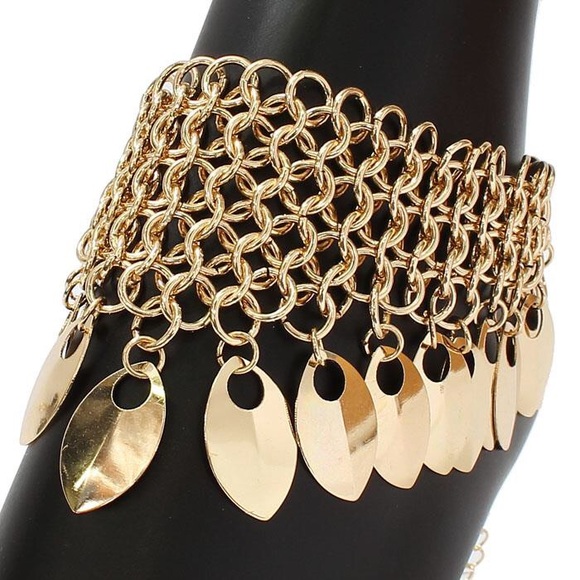 Gold Bohemian Leaves Anklet