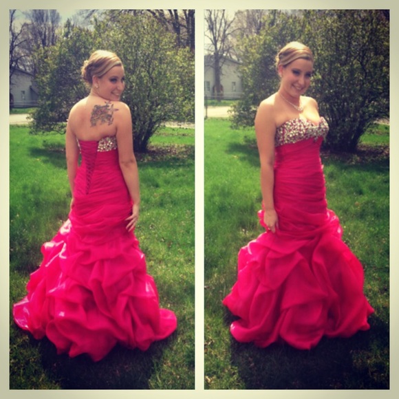 Original Flirt Prom Dress-fuchsia pink - Picture 2 of 4