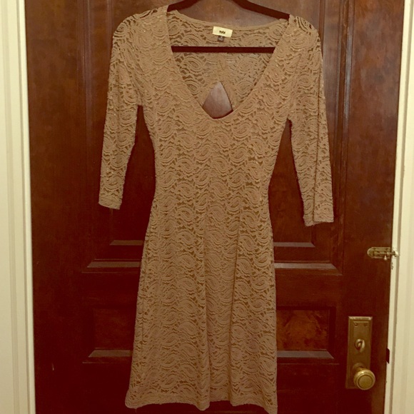 Tan Lace Dress