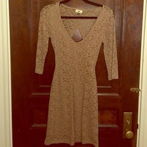 Tan Lace Dress