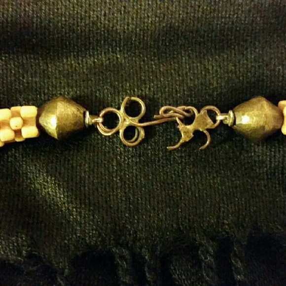 CLOSET CLOSING! African Corn & Seed Bead Necklace - Picture 4 of 4