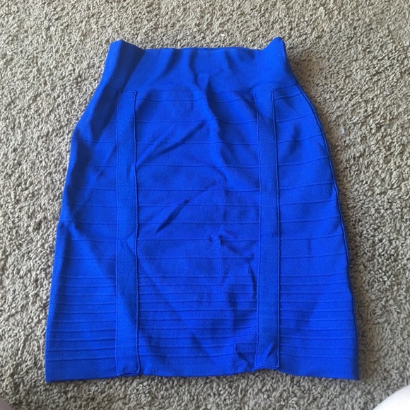 blue bodycon skirt