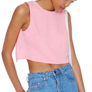 On Balance Open Back Crop Top- Pink