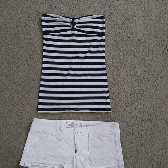 *SOLD* Derek Heart tube top + shorts LIKE NEW