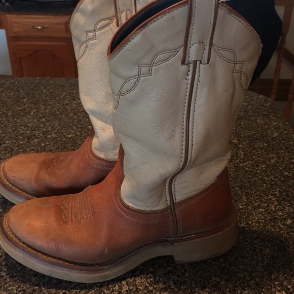 Well worn Laredo Cowboy boots