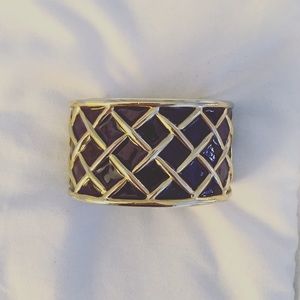Bebe Gold and Brown Cuff Bracelet