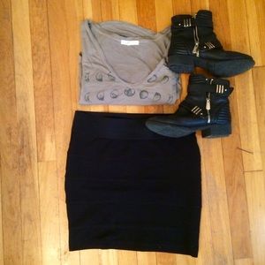 Black bandage skirt