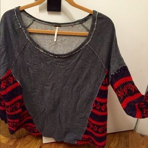 Free People sweater/sweatshirt- blousey and fun!
