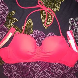 Victorias Secret Bright Coral Swim Top