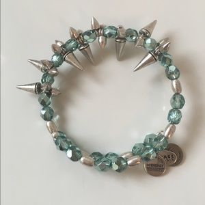 Alex and Ani Rock and Raw wrap teal bracelet