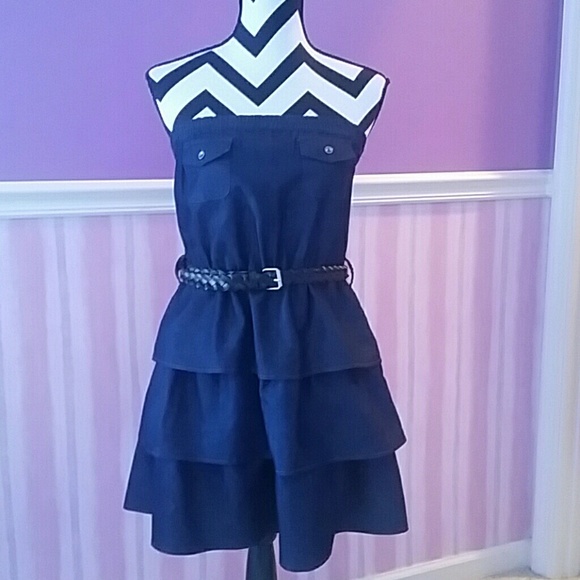 Strapless Dress w Belt Size M - Picture 5 of 8