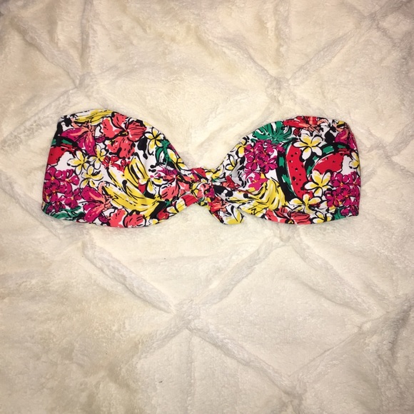 Floral Bandeau bikini top