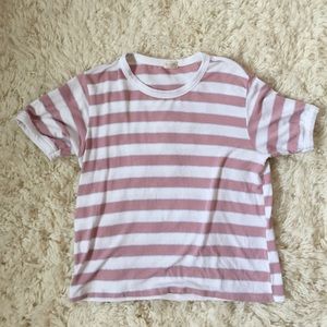 Pink Striped Brandy Melville Shirt