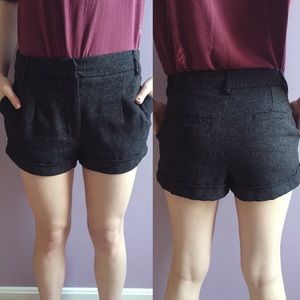 Forever 21 Black Marble High Waisted Shorts