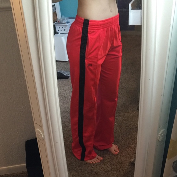 Neon PINK side zips sweatpants