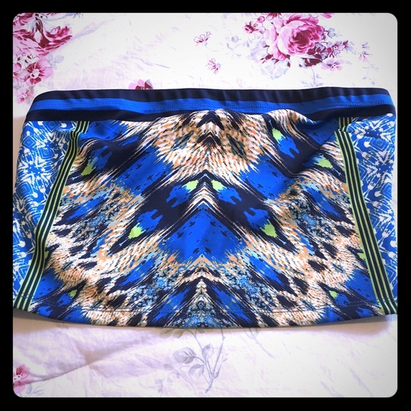 Jealous Tomato- Blue Peacock Pattern Tube Top! 😍