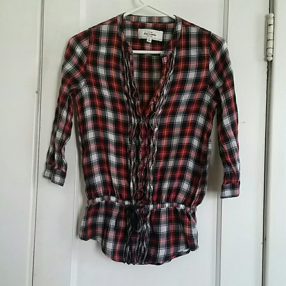 ABERCROMBIE AND FITCH plaid blouse