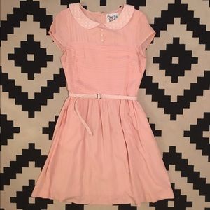 Retro 50s Peter Pan pink dress from Modcloth