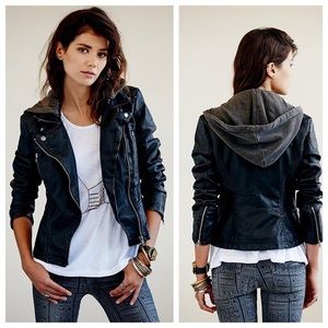 Free people vegan leather Moto jacket