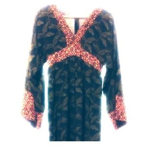 🌵Rachel Roy Green print kimono sleeve dress Sz 4