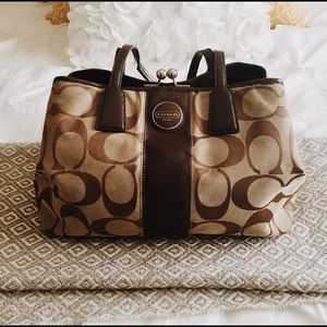 Coach framed carryall bag