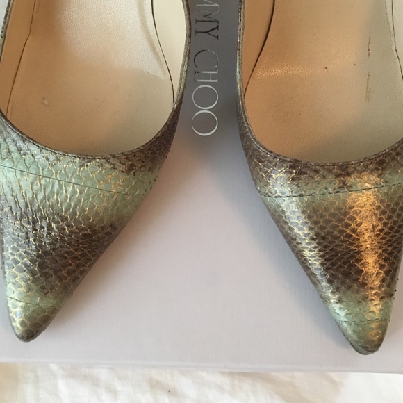 Jimmy Choo metallic water snake-sage Today’s deal - Picture 2 of 4