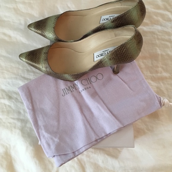 Jimmy Choo metallic water snake-sage Today’s deal - Picture 4 of 4