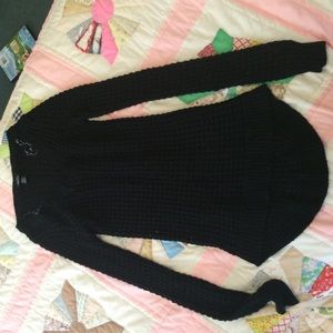 Black knit tunic
