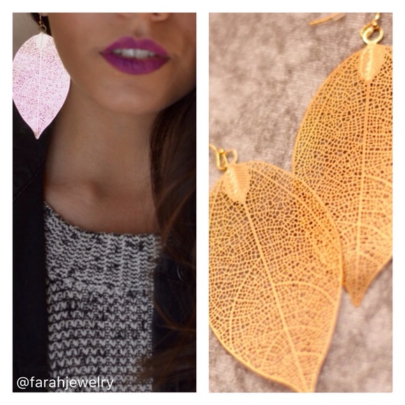 Brand New Flower & Leaf Earrings - Picture 3 of 3